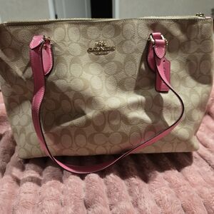 Coach Tan and Pink Women's Bag